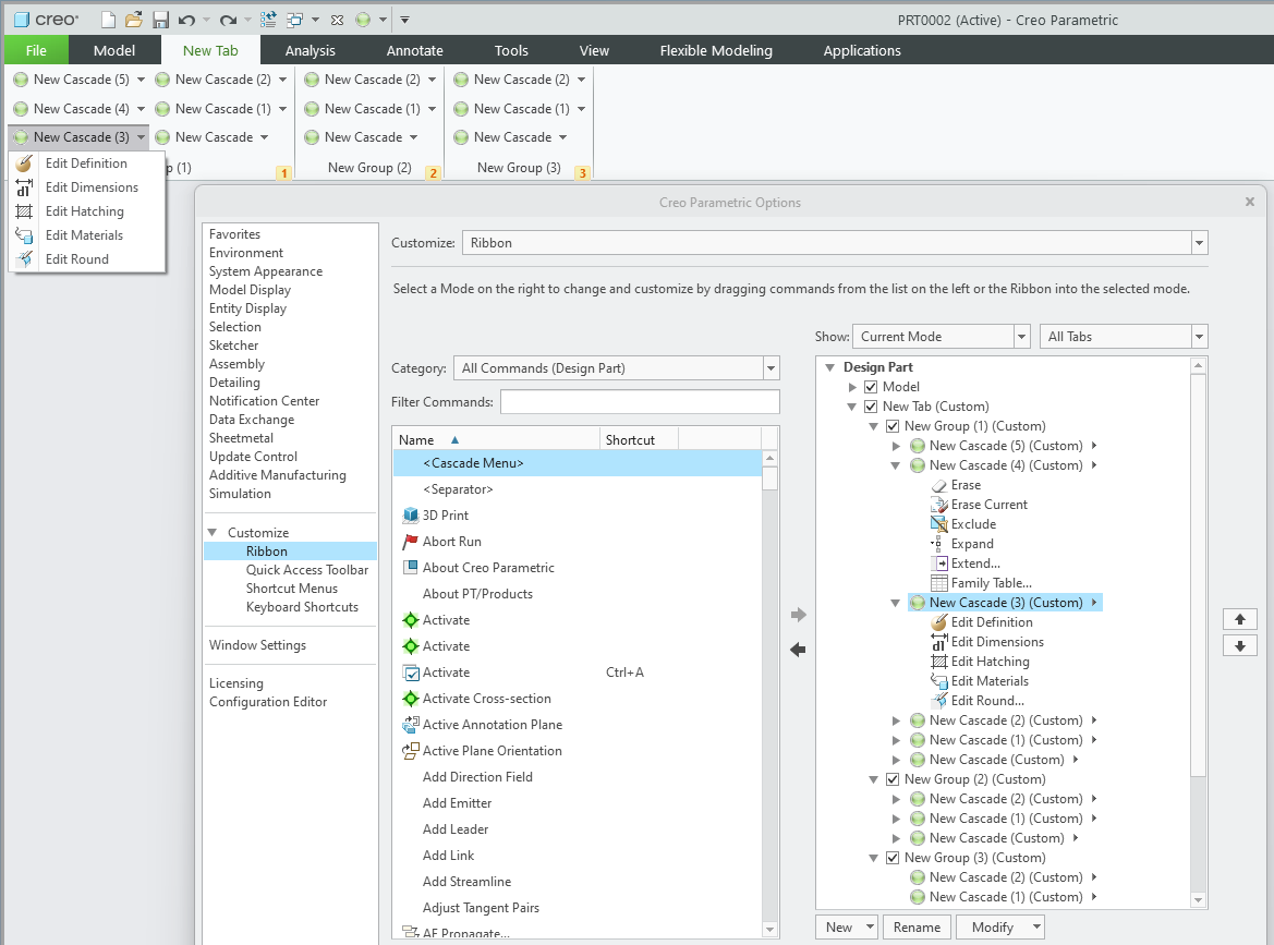 Problem Dropdown Menu in Quick Access Toolbar (Cr... PTC Community