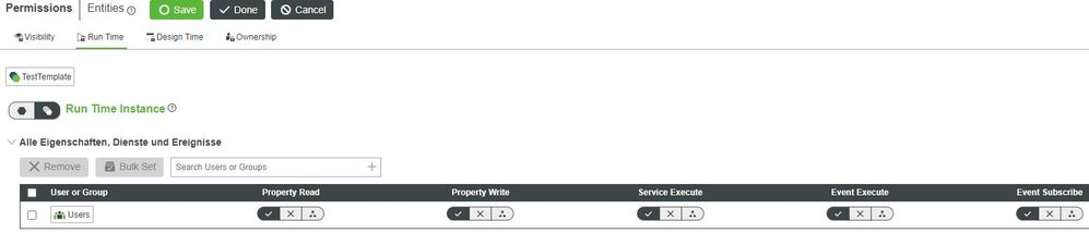 TestTemplate Permissions Runtime Instance