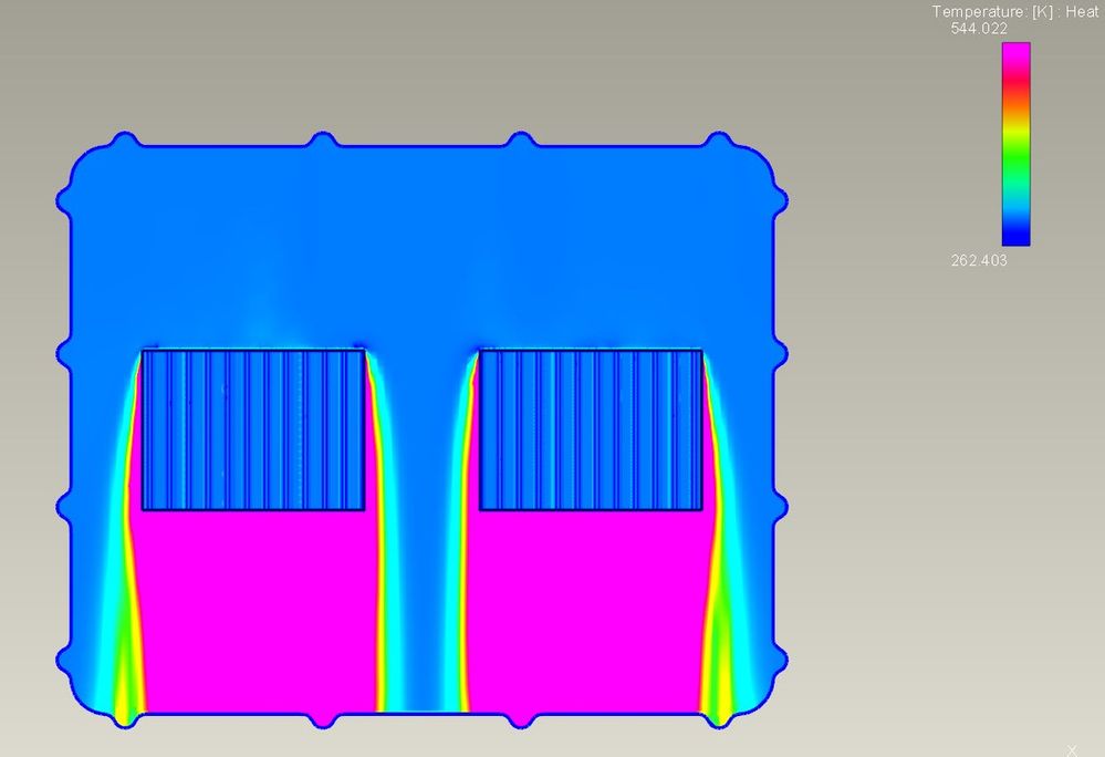 Top down Model View Heating Effect