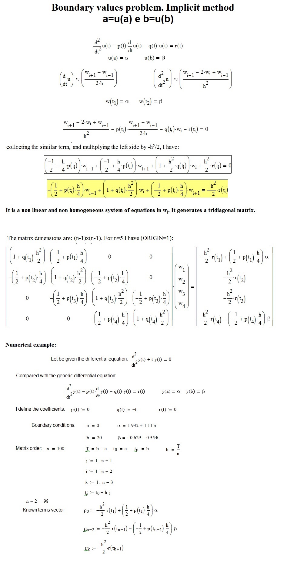 Matrix Finite Difference Method - PTC Community