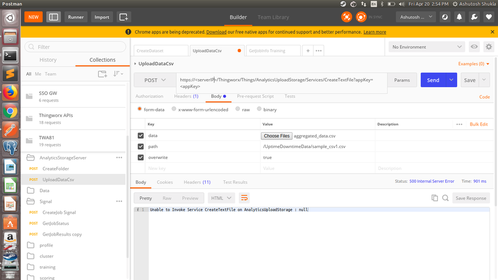 Upload CSV REST call