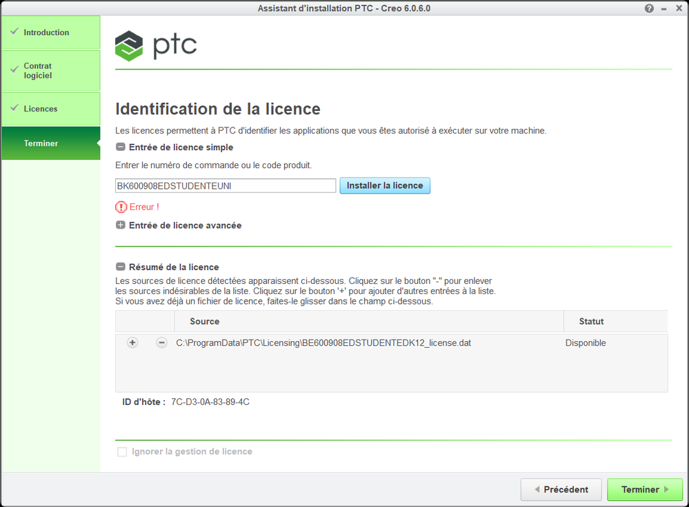 Assistant d'installation PTC - Creo 6.0.6.0 15_01_2023 16_33_34.png