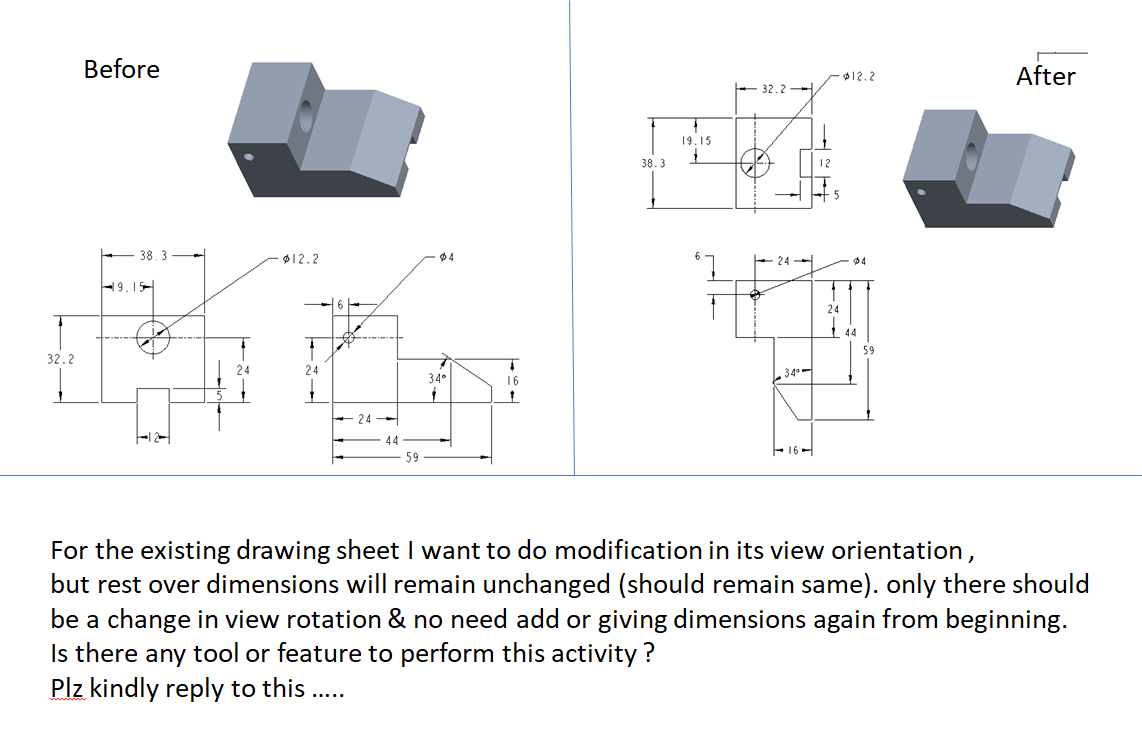 Solved: can i change the existing drawing view in creo - PTC Community