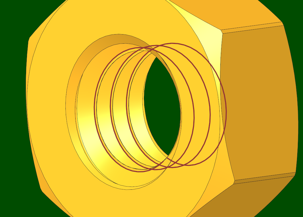 Solved How can I design a thread in a nut? I always get p... PTC