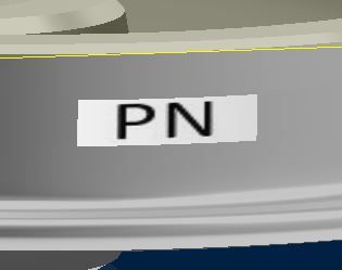 decal on a tapered surface