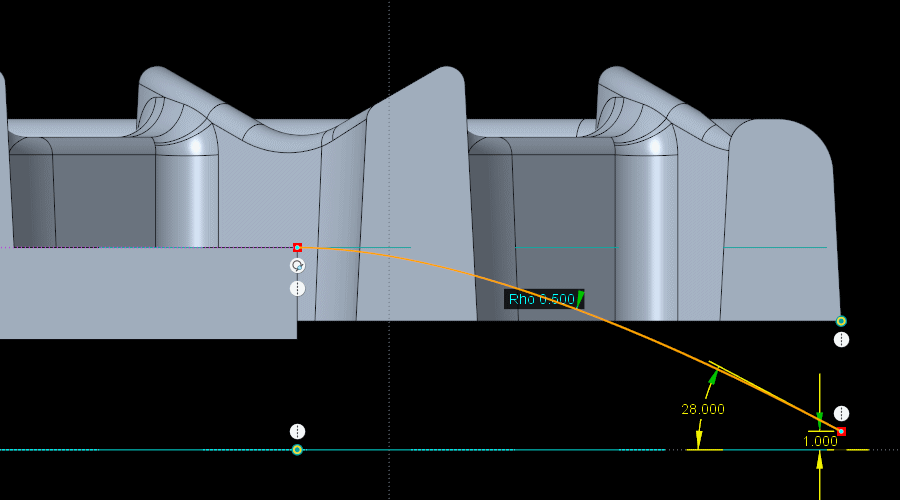 Geometry with the sketch to form.