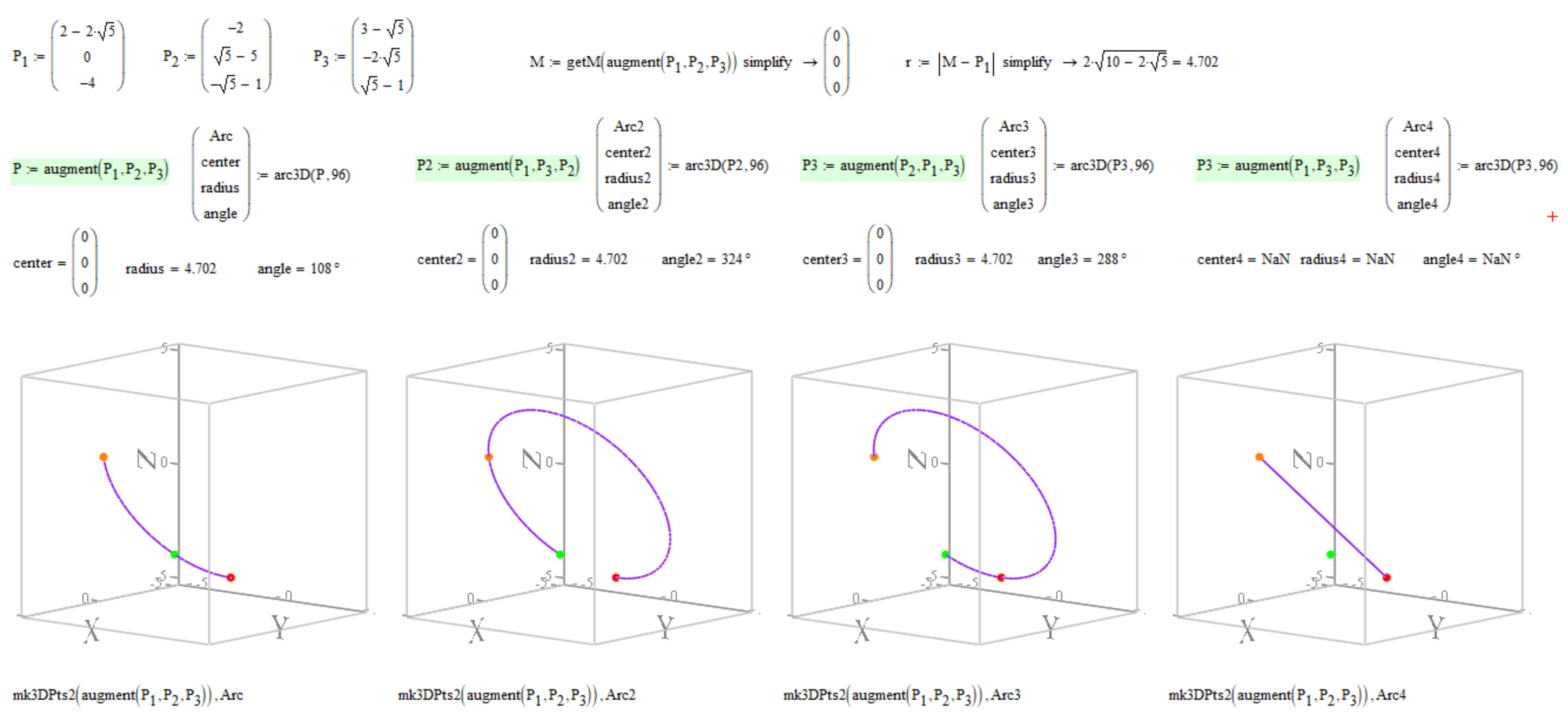 How to plot an Arc in 3D with Mathcad 15 ? - PTC Community