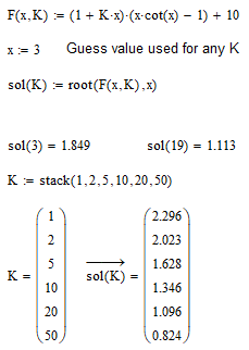 Solved: Root function for series of variables in MATHCAD 1... - PTC ...