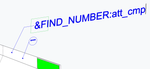 An attached note with the text entry "&FIND_NUMBER:att_cmp" does properly show the value of the FIND_NUMBER component parameter.