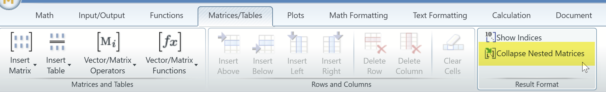 Solved: Matrix manipulation MathCad - PTC Community