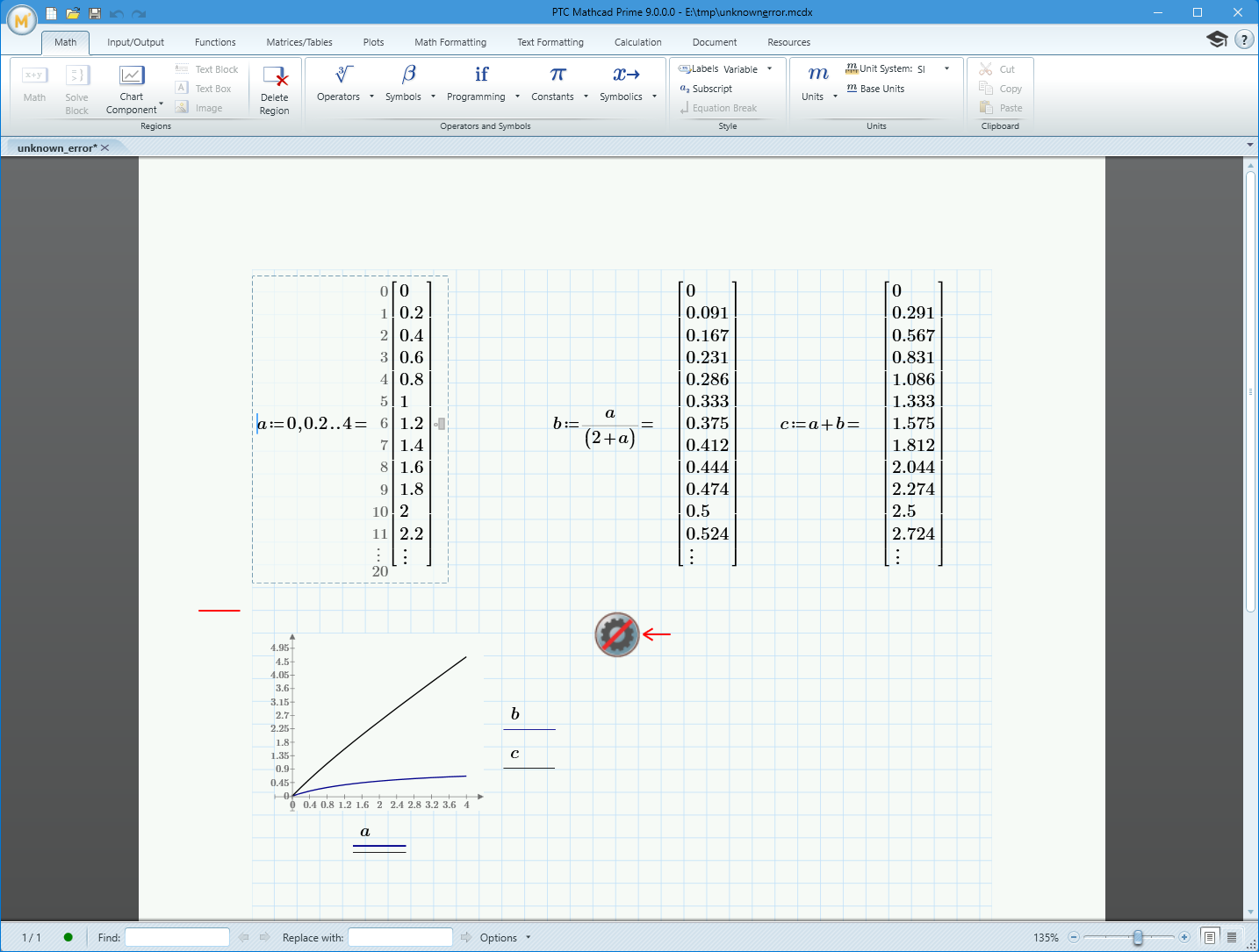Chart Component in Mathcad Prime 9 :Unknown error:... - PTC Community